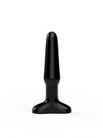 Чёрный анальный плаг на широком основании - 11,5 см. 32745