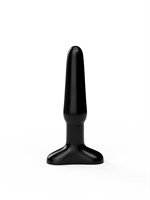Чёрный анальный плаг на широком основании - 11,5 см. 32745