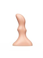Телесная изогнутая анальная пробка - 10 см. 32754