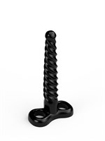 Закрученный спиралью плаг чёрного цвета - 15 см. 32767