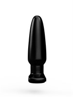 Чёрная анальная пробка с гладкой поверхностью - 18 см. 32771