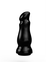 Чёрный массажёр простаты с приплюснутой головкой - 13 см. 32774