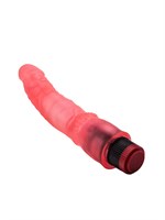 Розовый гелевый вибромассажёр - 19,3 см. - фото 1320841