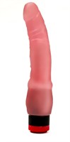 Розовый гелевый вибромассажёр - 19,3 см. - фото 45540