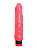 Рельефный розовый вибратор-реалистик - 23,5 см. 32818