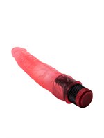Розовый гелевый виброфаллос - 17,5 см. - фото 1320849