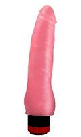 Розовый гелевый виброфаллос - 17,5 см. - фото 139057