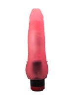 Розовый гелевый вибратор с шипами у основания - 17,8 см. - фото 1320852