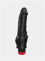 Чёрный виброфаллос с шипами у основания - 22 см. 32868