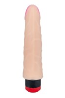 Вибромассажёр-реалистик с розовой головкой - 20,2 см. - фото 1324139