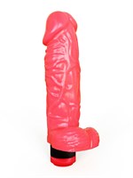 Розовый гелевый вибромассажёр  Конг  - 22,5 см. 33006