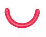 Розовый двусторонний гелевый фаллоимитатор - 44 см. 33075
