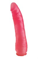 Реалистичная насадка Harness розового цвета - 20 см. - фото 12918