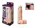 Реалистичная насадка-фаллос на трусиках с плугом - 20,5 см. 33173