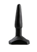 Черный анальный стимулятор Small Anal Plug - 12 см. - фото 311638