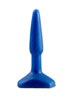 Синий анальный стимулятор Small Anal Plug - 12 см. - фото 140522
