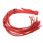 Красная кожаная плеть с 9 хвостами - фото 140683