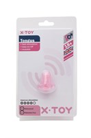 Розовое стимулирующее кольцо с вибрацией на язык Tongus - фото 246475