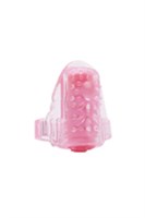 Розовое стимулирующее кольцо с вибрацией на язык Tongus - фото 246474