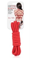 Красная хлопковая веревка для связывания - 3 м. - фото 1347955