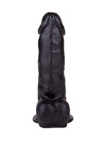 Упругий чёрный фаллоимитатор на присоске - 15,5 см. - фото 1410298