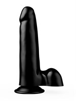 Фаллоимитатор чёрного цвета на присоске - 16,5 см. 35148