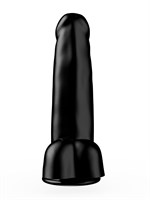 Фаллоимитатор чёрного цвета на присоске - 16,5 см. 35148