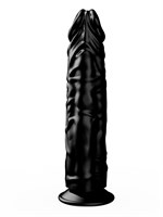 Чёрный фаллоимитатор без мошонки - 19,5 см. 35321
