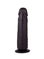 Чёрный фаллоимитатор на подошве-присоске - 17,5 см. - фото 1435129