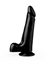 Чёрный фаллоимитатор с вытянутой головкой - 17,8 см. 35324