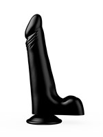 Чёрный фаллоимитатор с вытянутой головкой - 17,8 см. 35324