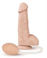 Фаллоимитатор-реалистик на присоске с имитацией эякуляции - 17,8 см. 35325