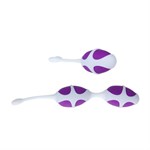 Фиолетовые вагинальные шарики из силикона: 2+1 - фото 141085