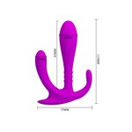 Лиловый силиконовый тройной стимулятор Edgar 35565