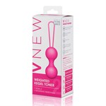 Розовые вагинальные шарики VNEW level 2 - фото 141201