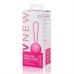 Розовый вагинальный шарик VNEW level 1 - фото 1358896