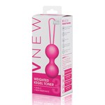 Розовые вагинальные шарики VNEW level 3 - фото 1358898