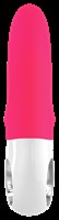 Ярко-розовый вибратор с клиторальным отростком MiSS Bi - 17 см. - фото 1427554