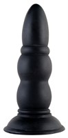 Чёрная анальная втулка с заострённым кончиком - 14,5 см. - фото 141274