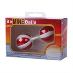 Красно-белые вагинальные шарики BE MINI BALLS - фото 141320