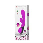 Вибратор с лепестком-стимулятором клитора Pretty Love - 21 см. - фото 246757