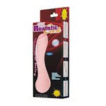 Телесный вибратор с мошонкой The Realistic Cock - 24 см. 36220