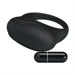 Черное вибрирующее эрекционное кольцо Bertram 36244