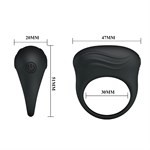 Черное вибрирующее эрекционное кольцо Bertram 36244