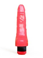 Двойной вибромассажер из розового геля - 19,5 см. 36277