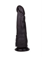 Чёрный фаллоимитатор на присоске - 17,5 см. - фото 1334653