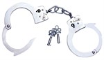 Металлические наручники со связкой ключей - фото 46734