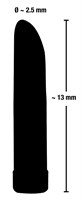 Черный вибратор Ladyfinger - 13 см. - фото 1320289