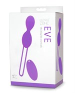 Фиолетовые вагинальные шарики Eve Silicone Beads с вибрацией на дистанционном управлении - фото 247077