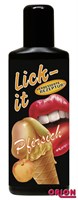 Съедобная смазка Lick It со вкусом персика - 100 мл. - фото 182008